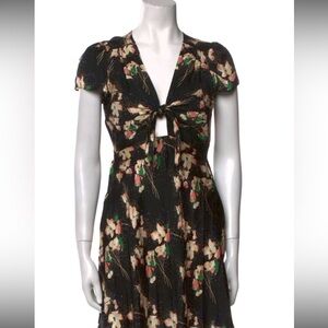 ba&sh Black Floral Mini Dress